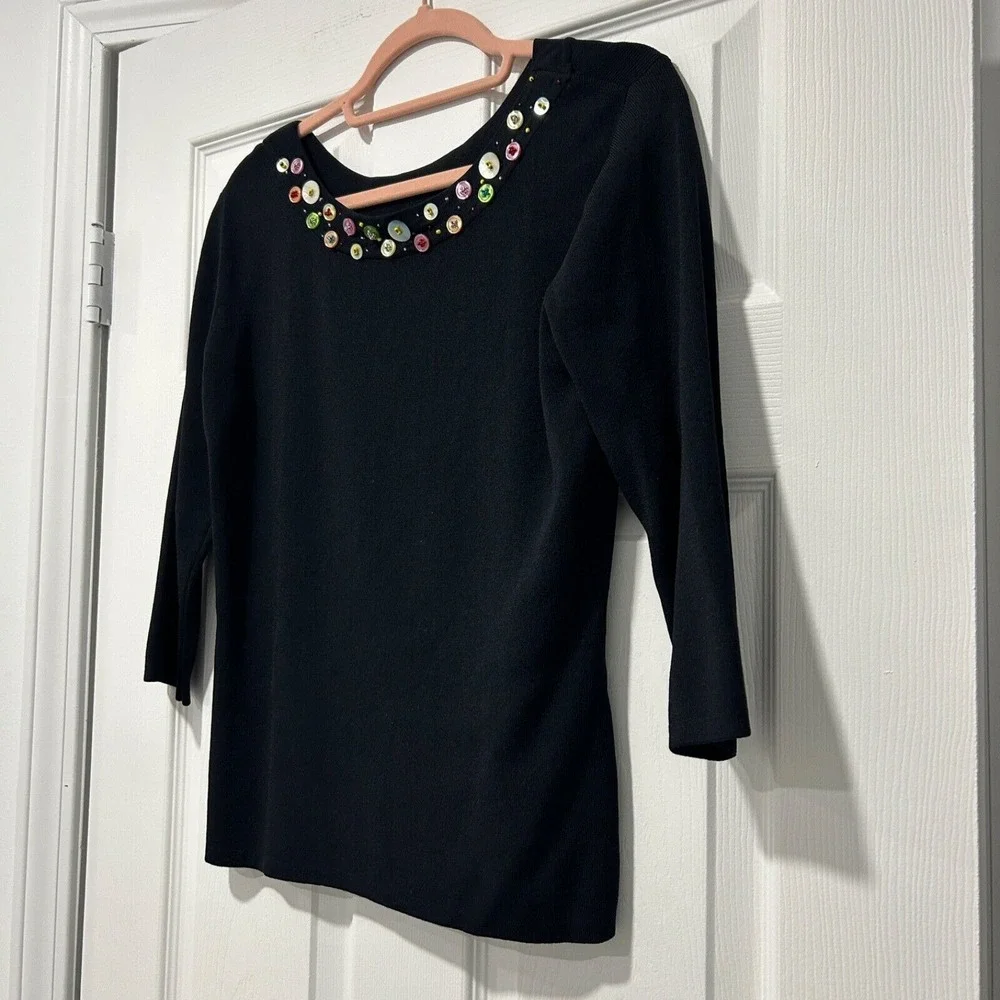 Joseph A. Boat Neck‎ Sweater black size XL business casual top dress top